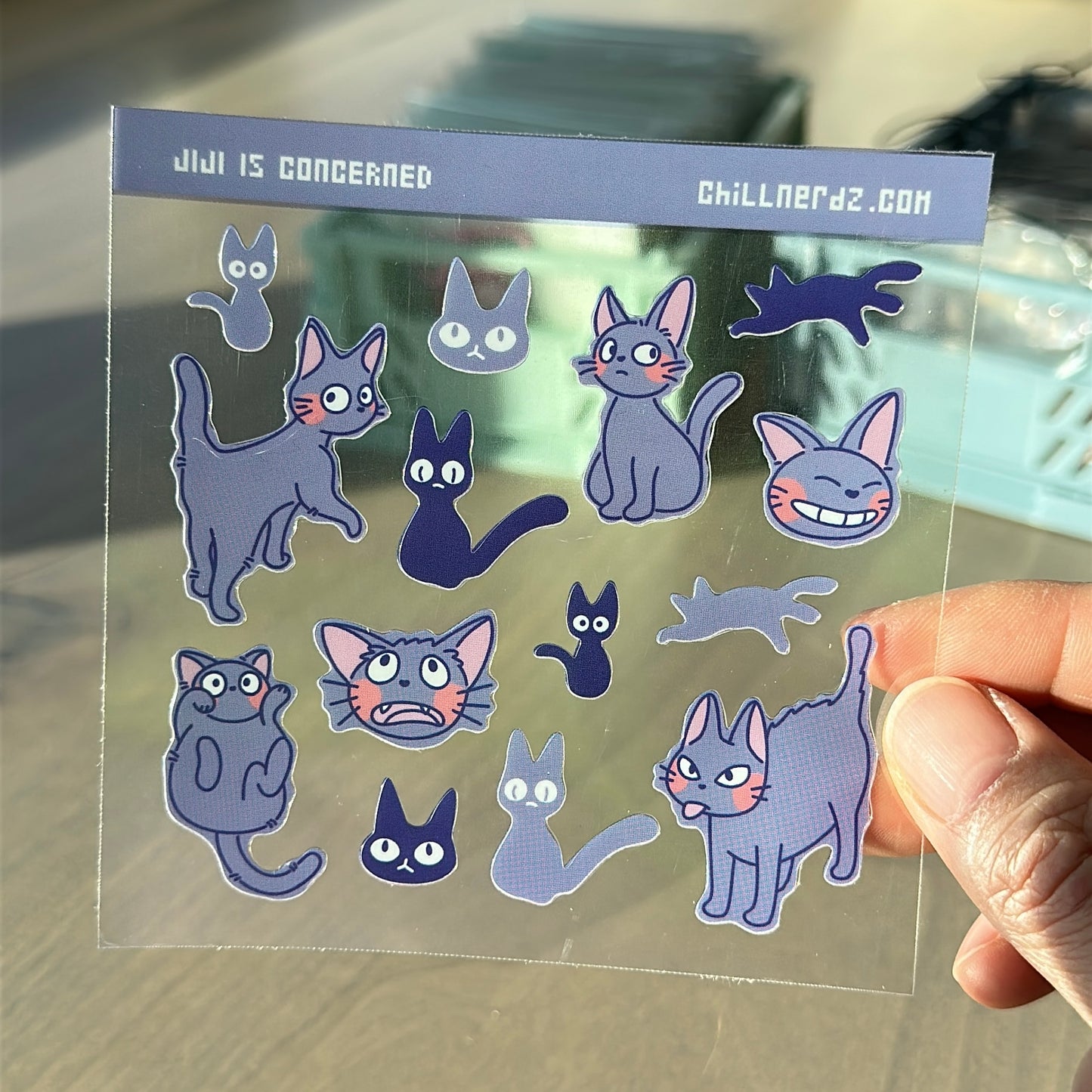 jiji is concerned sticker sheet