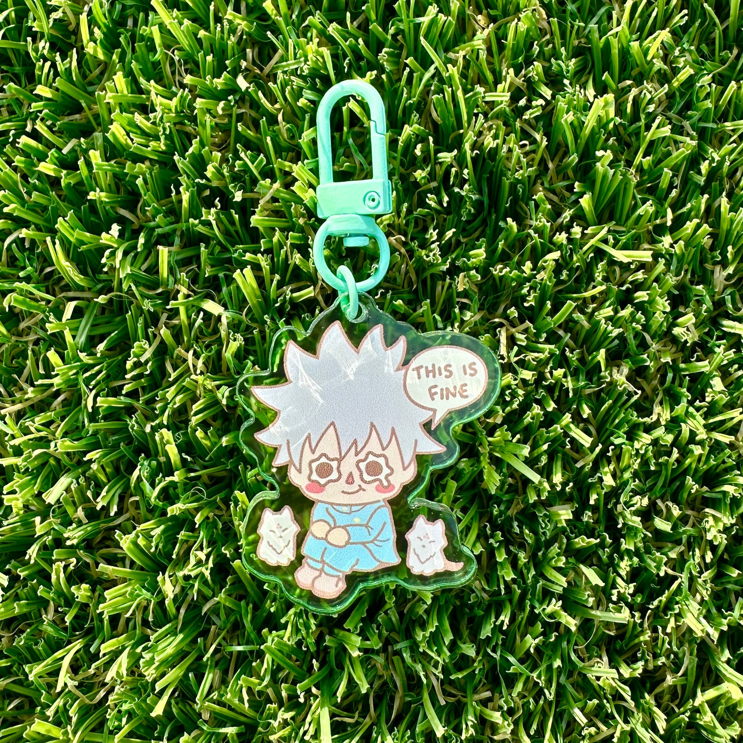 Megumi JJK This is fine Acrylic Keychain 1.95”